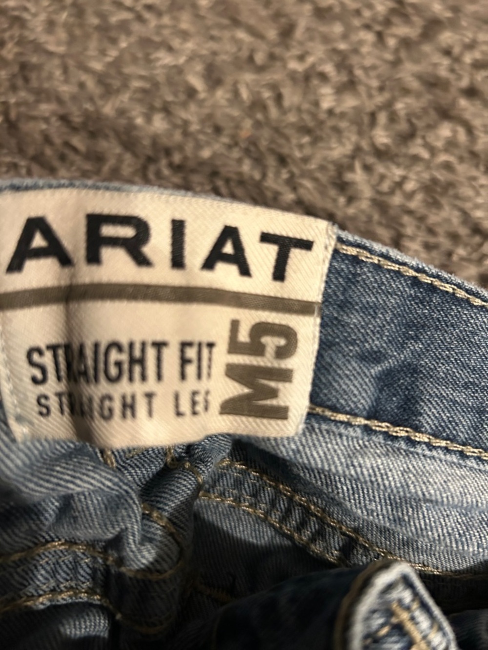 Ariat M5 Straight Fit Denim Jeans in Light Blue